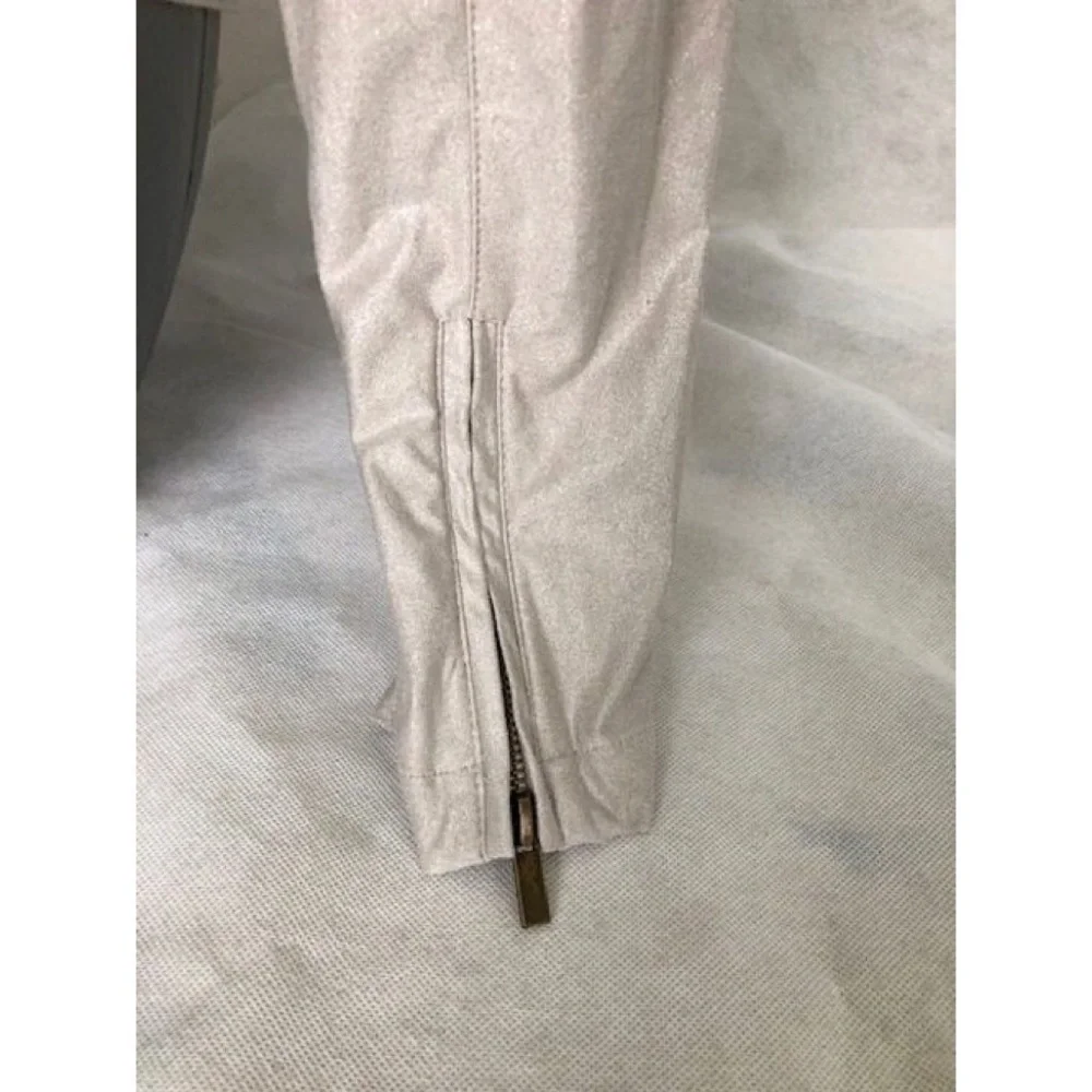 CREAM SHIMMER DRAPE FRONT JACKET